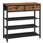 HOOBRO Shoe Rack, 4 Tier Shoe Storage Organizer with 2 Non-Woven Drawers, Shelf with 3 Oxford Fabric Shelves. Sold by HOOBRO UK /FBA