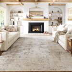 HUGEAR Washable Rugs Living Room Rug 240x300cm Beige Grey Large Carpet