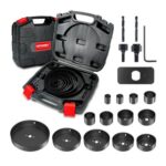 HYCHIKA Hole Saw Set, 19-Pcs, 19mm-152mm for Soft Wood