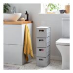 Habitat 4 Drawer Fabric Bathroom Storage Unit – Grey