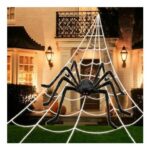 Halloween Decorations, 200 Triangular Spider Web 59 Giant Spider