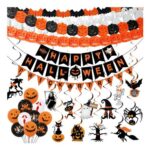 Halloween Decorations Indoor Set, Reusable Halloween Banners & Garland