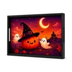 Halloween Ghost Design Serving Tray with Handles for Sweets