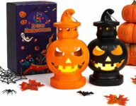 Halloween Pumpkin Lights Flameless Battery Operated Pumpkin Night Light