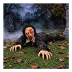 Halloween Zombie Animatronic Crawling Prop with Sound
