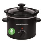 Hamilton Beach Mighty Mini Slow Cooker, 1.8L, 3 Settings, Black