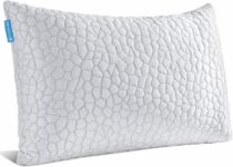 Hapiclody Shredded Memory Foam Pillow, Adjustable Bed Pillow for Sleeping, Cooling Pillow with Breathable Bamboo Cover for Side, Back & Stomach Sleepers, Machine Washable