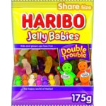 Haribo Jelly Babies Double Trouble Sweets Bag 175g (95p S&S)