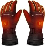 Heated Gloves 8H Working Hours Rechargeable Lithium Battery 3 Temperature Settings Electric Heat Resistant Gloves for Men Women for Sports Outdoor Climbing Hiking Skiing Winter Handwarmer