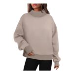 High-Neck Womens Sweatshirt plus Size