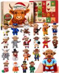 Highland Cow Advent Calendar 2026 3D Printed Toys Christmas Gift for Kids