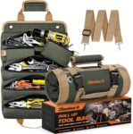Hinshark Gifts for Men Him, Heavy Duty Roll Up Tool Bag, Gadgets for Men