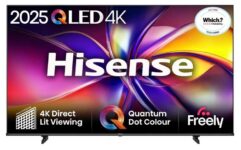 Hisense 43E78Q QLED 4K HDR Freely Smart VIDAA OS TV-43E78QTUK(Dolby Vision.Atmos, AI 4K Upscaler, AI Smooth Motion) – 2 Year Warranty