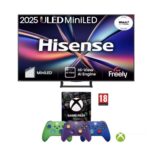 Hisense 50 Inch 50E8QTUK Smart 4K UHD HDR Mini LED Freely TV – w/Code via app – claim XBOX Design Lab controller and 1-month game pass