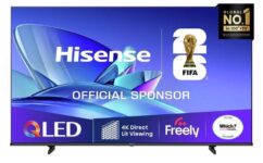 Hisense 58 Inch 58E7QTUK Smart 4K UHD HDR QLED Freely TV – With Code In App