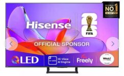 Hisense 65 Inch 65A7QTUK Smart 4K UHD HDR QLED Freely TV – With Code In App