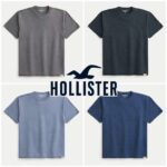 Hollister Mens Relaxed Washed Crew T-Shirt – Grey / Black, Navy & Blue £7.99 (Sizes XS-XL) – Free Click & Collect