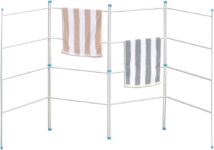 Home Vida Clothes Drying Rack – Foldable 4 Fold Airer with Drying Space, Foldable Design, Indoor/Outdoor Use, White