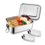 Homikit 1400ml Stainless Steel Bento Box with Removable Divider