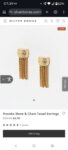 Honoka Stone & Chain Tassel Earrings