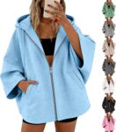 Hoodies for Women UK Hooded Jacket Long Sleeve Tops Zip Up Hoody Sweatshirt