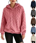 Hoodies for Women Uk Fleece Long Sleeve Tops Jacquard Jumpers Sweatshirts