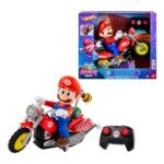 Hot Wheels Mario Wheelie Motocross RC, Remote-Control Motorcycle