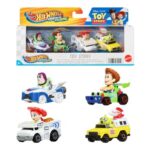 Hot Wheels RacerVerse: 4 Die-Cars 1:64 Scale with Pop-Culture Drivers