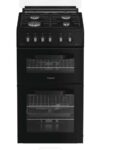 Hotpoint HDG5GCB 50cm wide Double Oven Gas Cooker, Catalytic Liners – Black – A/A Rated With Code