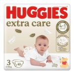 Huggies Extra Care Nappies Size 3, 40 (6-10 Kg)