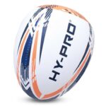 Hy-Pro Rebound Rugby Ball Size 4 (size 5 £9.99) Synthetic Rubber, Dual Grain Grip, Hand Stitched, Durable Latex Bladder