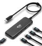 ICZI USB 3.2 5-in-1 USB-C Hub with 40cm Long Cable 4-Port 10Gbps Super High-Speed Data DELAI-EU FBA