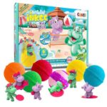 INKEE Fun Beach Gift Box with 6 Kids Bath Bombs Bubble Bath Fizzies for Children Age 3 Plus Includes 6 Collectible Hippo Bath Toys