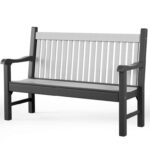INVOKER Garden Bench, 2/3 Seat Weatherproof Outdoor Garden Bench