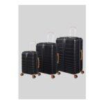 IT Luggage Black Fascinate Hardshell Suitcase Black Cabin