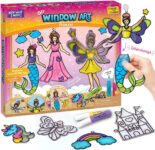 Imagimake Window Art – Princess, DIY Mess-Free Craft Kit for Kids Ages 5