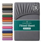 Imperial Rooms Fitted Sheet 91x190cm Charcoal Deep Pocket 25cm