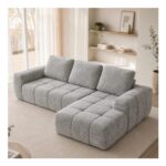 Indoor Modular Chaise Lounge Sofa Set, Chenille Fabric