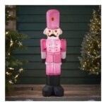 Indoor/Outdoor Inflatable Nutcracker Decoration – Hot Pink