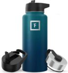 Iron Flask Water Bottle 950ml, 3 Lids, Leak Proof, Vacuum Insulated Stainless Steel, Double Walled 32oz – Sold by FourCity Brands / FBA