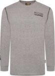 JCB Workwear Sale e.g. JCB Trade Grey Banner Long Sleeve T-shirt ( S To 3 XL )
