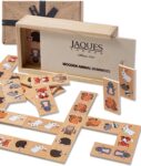 Jaques of London Wooden Animal Dominoes for Children Fun Early Years Kids Dominoes Games for 1 2 3 4 Year Olds Wooden Toys and Games Since 1795