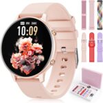 Joautrial Smart Watch for Women with 7 Straps & Gift Box, Bluetooth Calling, 1.39 HD Screen Fitness Tracker with Heart Rate, SpO2, Sleep Monitor, 100 Sports Modes, Smartwatch for iPhone Android