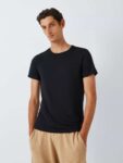 John Lewis Thermal Crew Neck Short Sleeve T-Shirt, Pack of 2, Black M and L