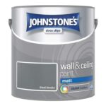 Johnstones – Matt Wall & Ceiling Paint – Steel Smoke – 2.5L