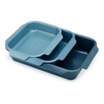 Joseph Joseph Nest 3 Stackable Steel Oven Trays Blue 41x30x9.6cm