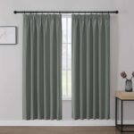 Joydeco Blackout Curtains, Light Grey, 55 X 96 2 Panels, Super Soft Pencil Pleat Curtain for Track Rail – Sold by gemmypie / FBA