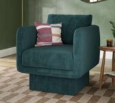 Jude Chenille Upholstered Cube Armchair