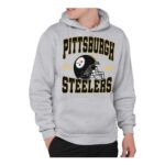 Junk Food NFL Team Helmet Hoodie, Athletic Heather, EU XL