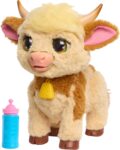 Just Play furReal Maggie the Feed & Follow Cow, 28 cm Interactive Highland Mini Cow, for Boys and Girls, Ages 4 and Up